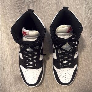 Nike Dunk Black and White High-Top Sneakers